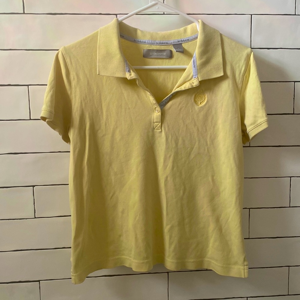 Medium Liz Claiborne Yellow Polo